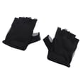 thumbnail image 1 of SHOCK ABSORBING BREATHABLE HALF FINGER CYCLING GLOVES FOR MOUNTAIN ROAD BIKING BLACK, 1 of 7