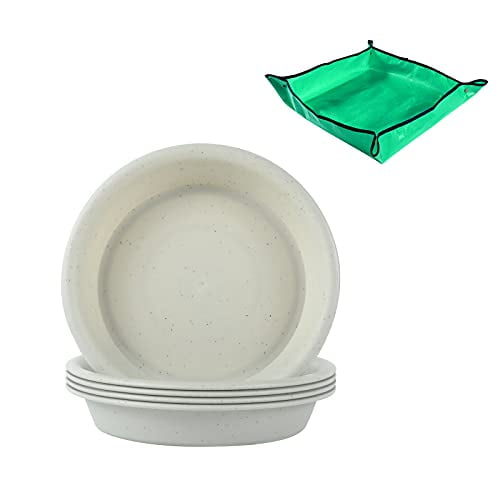 5 packs Durable Plastic Plant Tray 5'' Round plastic Plant Saucer for Flower pot 