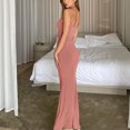 thumbnail image 5 of Ahuyic Womens Summer Casual Dress,Womens Plus Size Dress,Womens Round Neck Sleeveless Solid Color Camisole Long Fishtail Skirt,Pink,XXL, 5 of 5