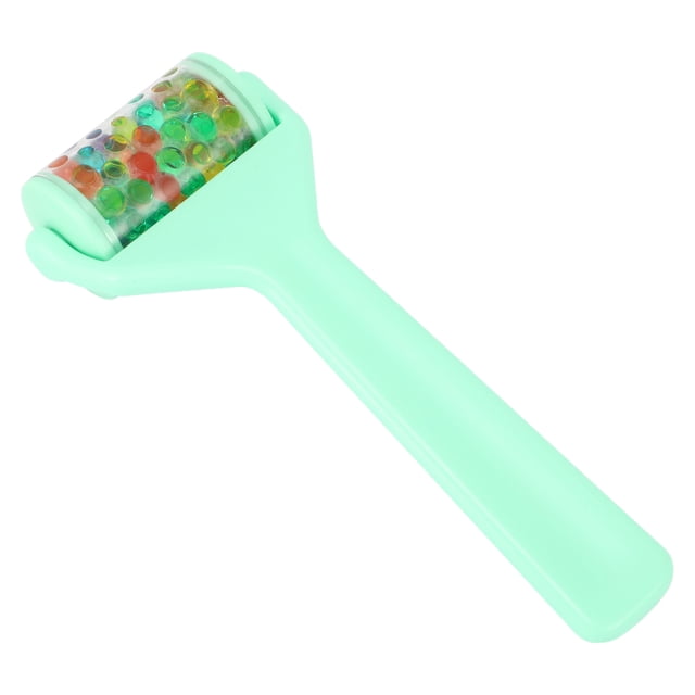 1 Pc Rodillo Facial Portátil para Mujeres para Salón de Belleza, Vacaciones, Baño, Viaje, Perlas de Hielo ABS PE Verde