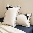 thumbnail image 5 of VBBHG Ruffle Pillow Shams Lace Pillowcase 2 pcs Pillow Case Home Bed Pillowslip, 5 of 6