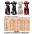 thumbnail image 2 of Frontwalk Women Fashion Plus Size Midi Dress Crew Neck Oversized Tunic Sundress Floral Printed Street Swing A-Line Dresses, 2 of 2