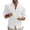 White, variant on Dianli Gifts Shirts for Men Linen Stand-up Collar Button-up Long Sleeve Shirt Solid Color Cotton Linen Breathable Relaxed-Fit Office Travel Layering Top Breathable Lightweight