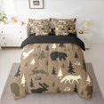 thumbnail image 2 of Homewish Cute Cartoon Rabbit Wild Moose Eagle King Comforter Sheet Set, Reversible Super Cozy Boys Kids Bedding, 7-Piece, 2 of 8