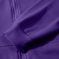 thumbnail image 6 of Women's 2 Piece Fall Active Sets Loose Fit Zip Front Hooded Track Top Drawstring Jogging Pants Athletic Daily Outfits Purple XXL, 6 of 6