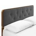 thumbnail image 6 of Modway Bridgette King Wood Platform Bed with Angular Frame in Walnut/Charcoal, 6 of 10