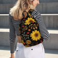 thumbnail image 7 of Balery Fall Sunflowers Leaves Vintage Canvas Backpack for Men and Women - Large Capacity, Durable Travel Laptop Bag for School, Work, Hiking, and Outdoor Activities, 7 of 7
