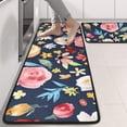 thumbnail image 2 of Kitchen Rugs Sets Of 2,Pioneer Flower Floral Print Pattern Anti Fatigue Kitchen Mat Rugs Non Slip Washable,Decorative Kitchen Floor Mats for Kitchen,Sink,Laundry,17"x47"+17"x47", 2 of 5