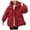 Red, variant on Lovskoo 2024 Womens Winter Coats Quilted Jacket Zipper Long Sleeve Hooded Cotton Padded Jacket Black