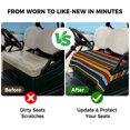 thumbnail image 4 of Golf Cart Seat Covers for 2 Seater,Colorful Stripes Microfiber Cart Seat Towel Blanket,Boho Minimalist Geometric Mexico Absorbent Breathable Non Slip Bench Seats Protector for Golf Course 51"x31", 4 of 9