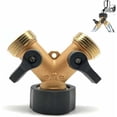 thumbnail image 1 of Connecteur en Y, Connecteur de Tuyau, Robinet Double pour Machine à Laver, Distributeur en Y à 2 Voies, 3/4 Pouce pour Connecter 2 Appareils, pour Robinet de Jardin, 1 of 5