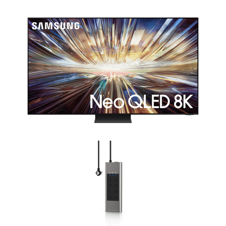 Samsung QN65QN800DFXZA 65 Inch Neo QLED 8K Smart TV with AI Motion Enhancer and an Austere 7S-PS8-US1 VII-Series 8 Outlet Power w/Omniport USB (2024)