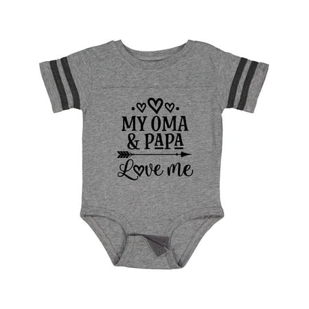

Inktastic Oma and Papa Love Me Gift Baby Girl Bodysuit