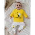 thumbnail image 5 of BemeyourBBs Toddler Baby Boys Girls Bee Outfits Cute Infant Boys Spring Fall Winter Clothes Little Bee Embroidery Long Sleeve Sweatshirt Tops with Jogger Pants Set Sweatsuit, 5 of 9