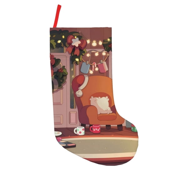 Defioc Bluey for Christmas Stockings 18" Personalized Holiday Stocking for Family, Farmhouse Decor, Xmas Tree Decoration, 1 Pack
