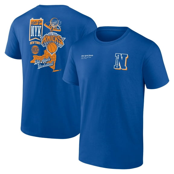 Men's Blue New York Knicks Split Zone T-Shirt