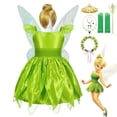 thumbnail image 2 of Disney TinkerBell Hada Elfos Disfraz para niñas Princesa Cosplay Tinker Bell Vestido con alas Niños Fiesta de cumpleaños de lujo Vestidos 4T (Etiqueta 110) Gao Jinjia LED, 2 of 2