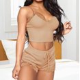 thumbnail image 2 of Conjuntos de pijama de encaje para mujer, ropa de dormir suave y cómoda, ropa de noche sin mangas, conjunto de camisón Sexy con cuello en V para mujer, camisón de satén de 2 uds xuanjing  unisex, 2 of 2