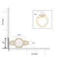 thumbnail image 4 of Angara Freshwater Cultured Pearl and Diamond Ring with Floral Halo in 14K Yellow Gold for Women | June Birthstone Jewelry for Her, 4 of 5