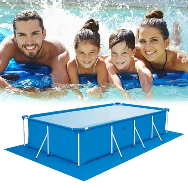 Meitianfacai Swimming Pool Mat, 133x94" Foldable Swimming Pool Mat Cushion Anti Sun Waterproof Dustproof Protect Cover Fabric Carpet Cover for Outdoor Water Pool Swimming Pool ()