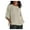 Beige, variant on Linen Tops for Women Loose Fit 2024 3/4 Sleeve Crew Neck T Shirts Summer Solid Color Gauze Top Side Split Blouse Tunic Tops