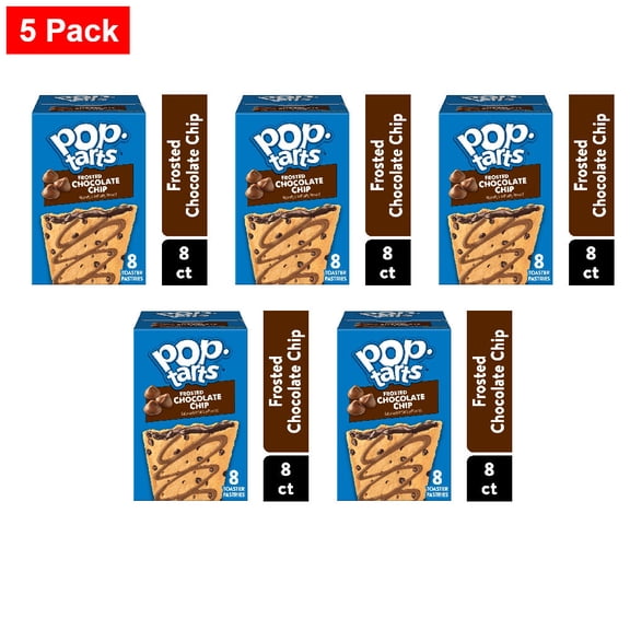 Pop-Tarts Frosted Chocolate Chip Toaster Pastries 8 ct - 5 Pack
