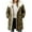 Army Green, variant on Solid Color Hooded Coat Long Sleeve Double Fleece Slim Fit Elegant Zip Up Jacket With Faux Trim Outerwear For Casual Winter