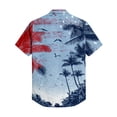 thumbnail image 4 of Hogleaql Independence Day Shirts for Men 4th Of July American Flag Graphic Short Sleeve Patriotic Shirt Collared Button Down Fashion Hawaiian Workout Shirts for Men Royal Blue XL, 4 of 6