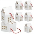 thumbnail image 3 of House Shaped Gift Boxes With Handle 5X3X3Inches, Sturdy 300Gsm White Cardboard Reusable Christmas Holiday Cottage Boxes, Real Estate Agent Gifts For Clients Party Favors &, 3 of 6