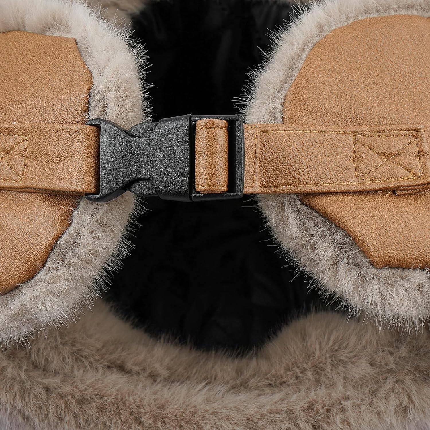 Zhengup Leather Trapper Hats Mens Winter Ski Hat Cold Weather Ski Hat Warm Gear Russian Ushanka Caps Cossack Trooper Hat
