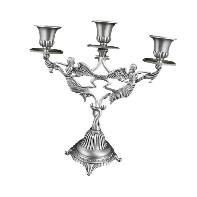 Candelabro para velas cónicas, candelabros de 3 brazos, candelabro de mesa para decoración de chimenea de boda y festival