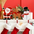thumbnail image 5 of Winter Snowman Indoor Decor 3-Piece Set Cute Wooden Block Snowmen for Holiday Tabletop Decoration, 5 of 7