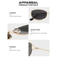 thumbnail image 3 of Gafas de Sol Retro Ovaladas Hexagonales con Montura Metálica Appassal AP3625, 3 of 5