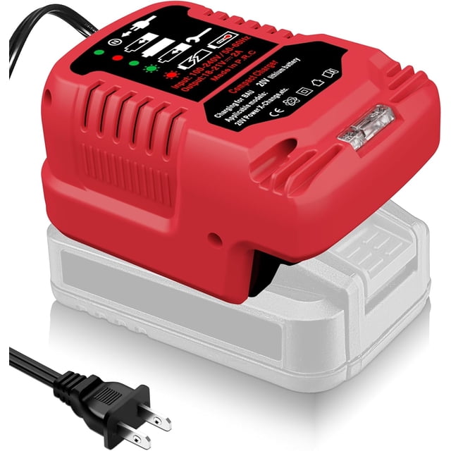 Batería Rápida Charger para Bauer Batería de 20V, 110V Mini Compacta Charger para Bauer Herramientas Eléctricas Inalámbricas de 20V