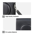 thumbnail image 3 of Travel PU Leather Adjustable Strap Shockproof Protective Cover Instant Camera Case Photography Pouch Storage Bag BLACK, 3 of 8