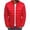 Red, variant on Patlollav Mens Cotton Coat Stand Collar Zipper Shoulder Chest Rhombus Parkas