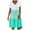 Mint Green, variant on Lolmot Women's Summer Fashion Casual Loose Stripe Dot Patchwork Dress Beach Vacation V-Neck Short Sleeve Loose Going Out Dress Plus Size Sundress