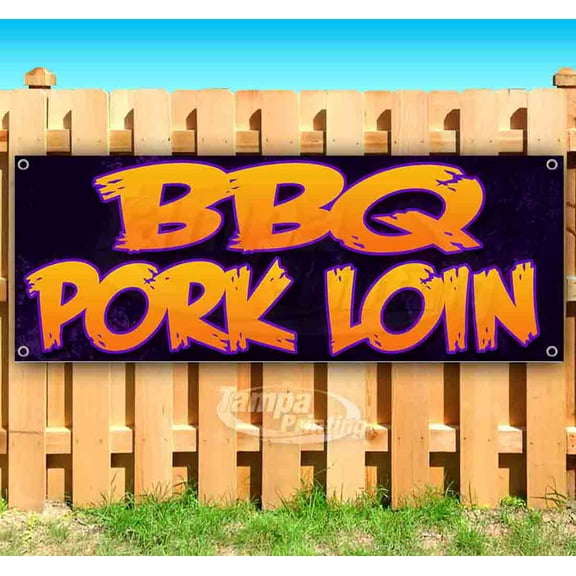 BBQ Pork Loin 13 oz Vinyl Banner With Metal Grommets