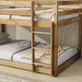 thumbnail image 5 of Harper & Bright Designs Solid Wooden Bunk Bed Twin over Twin with Ladder, Twin Floor Bunk Bed Frame for Bedroom, Natural, 5 of 10