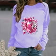 thumbnail image 2 of Nmnitkp Breast Cancer Awareness Sweatshirt Women In October We Wear Breast Cancer Print Breast Cancer Survivor Sweatshirt, 2 of 4