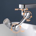 thumbnail image 2 of 1080 Degree Rotatable Faucet Sprayer Aerator Universal Robot Arm Faucet Leakproof Double-Layer Gasket Faucet Sprayer For Sink ,Filter Impurities, 2 of 6