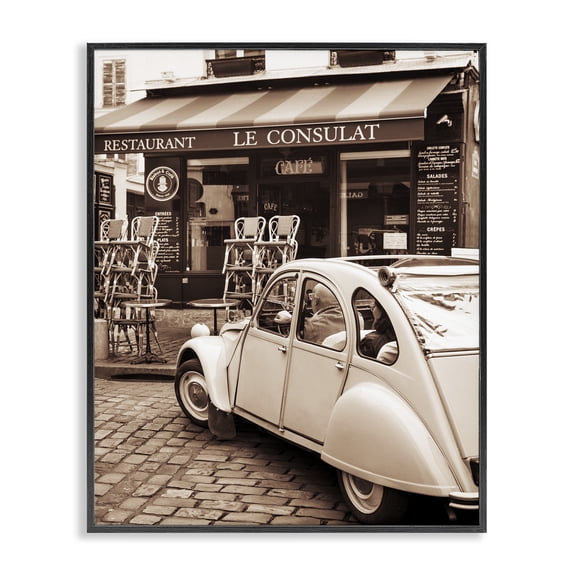 Stupell Industries Traditional Vintage Restaurant Storefront Black Framed Giclee Art, 11 x 14, by Danita Delimont