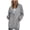 Gray, variant on LEAVINGSUO Womens Plus Size $10 Fashion Women's Zipper V-Neck Pullover Tops Long Sleeve Hooded Long Sweatshirt