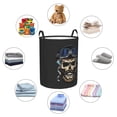 thumbnail image 6 of XMXT Collapsible Laundry Basket, Motorcycle Skeleton Print Waterproof Polyester Laundry Hamper, 40L, 6 of 8