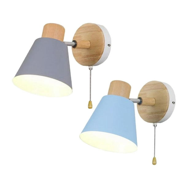 Aplique de pared moderno ajustable (2 unidades) para decoración del hogar, dormitorio, pasillo o baño. azul y gris