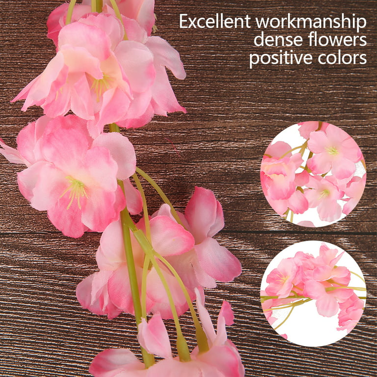 50 PCS Cherry Blossom Flowers Artificial Fake Flower Heads Small Artificial  Flowers for Home Room Dress DIY Accessories Wedding Party Supply Marriage  Car Shoes Hats Crafts, 2 Inch (Pink)