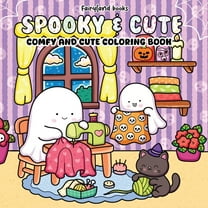 Spooky & Cute: Coloring Book for Adults & Teens Adorable Creepy Creatures & Cozy Hygge Scenes (Comfy & C, (Paperback)