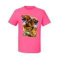 thumbnail image 2 of Wild Bobby, Golden Retriever Dog Portrait, Dog Lover, Men's Graphic Tees, Neon Pink, Large, 2 of 3