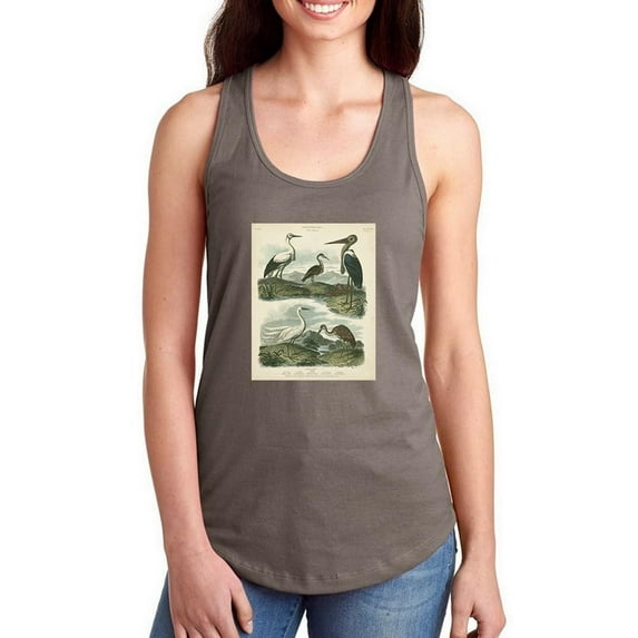 Heron And Crane Racerback Tank Women -Sydenham Edwards Designs, Female Small