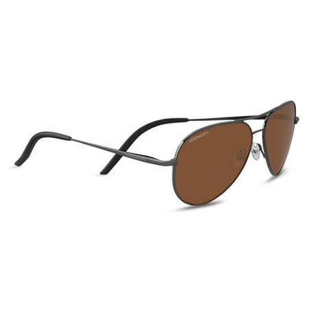 Serengeti 8555 Sunglasses Carrara Small Shiny Gunmetal Polarized Drivers 8555